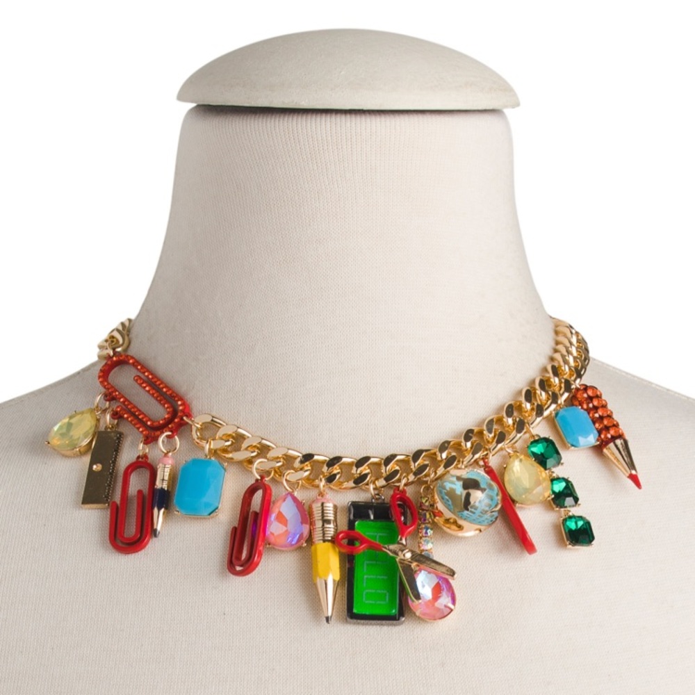Betsey Johnson Teacher charm necklace NWT